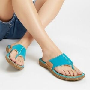 UGG Australia Sandal Suede Shearling Lined Thong Style -Women's 12